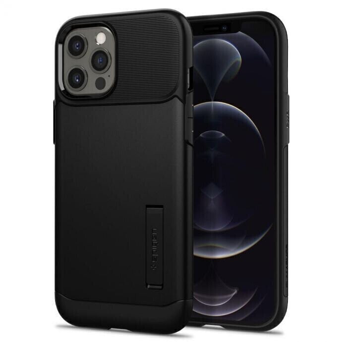 Spigen iPhone 12 Pro Max Slim Armor Case, Black