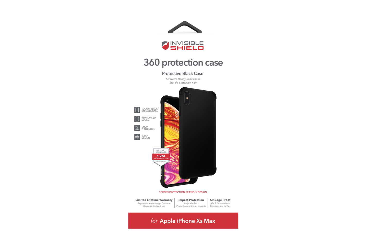 ZAGG InvisibleShield iPhone 11 Pro Max/Xs Max Glass Curve 360 Protection + Case,