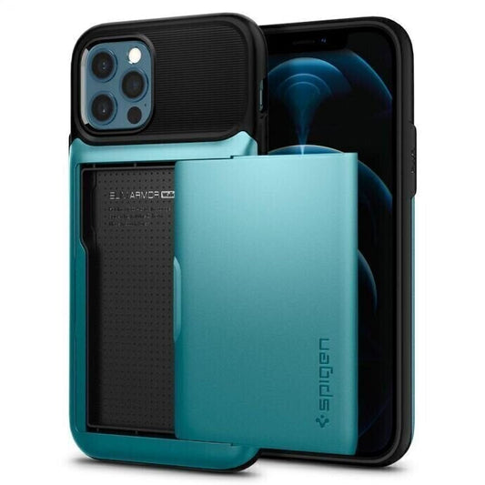 Spigen iPhone 12 / iPhone 12 Pro Slim Armor Wallet Case, Mint