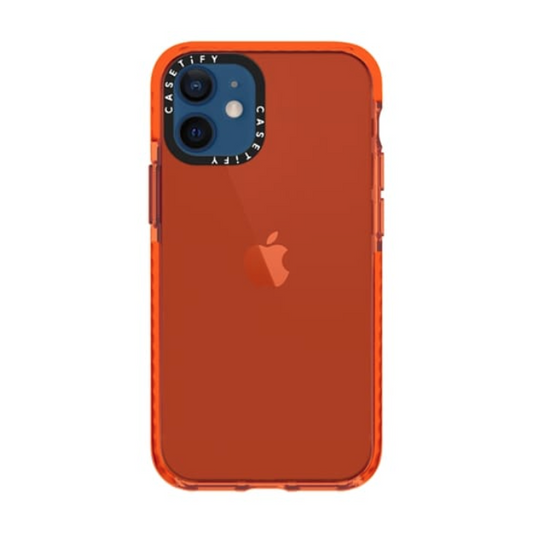 Casetify iPhone 12 mini Impact Case, Electric Orange