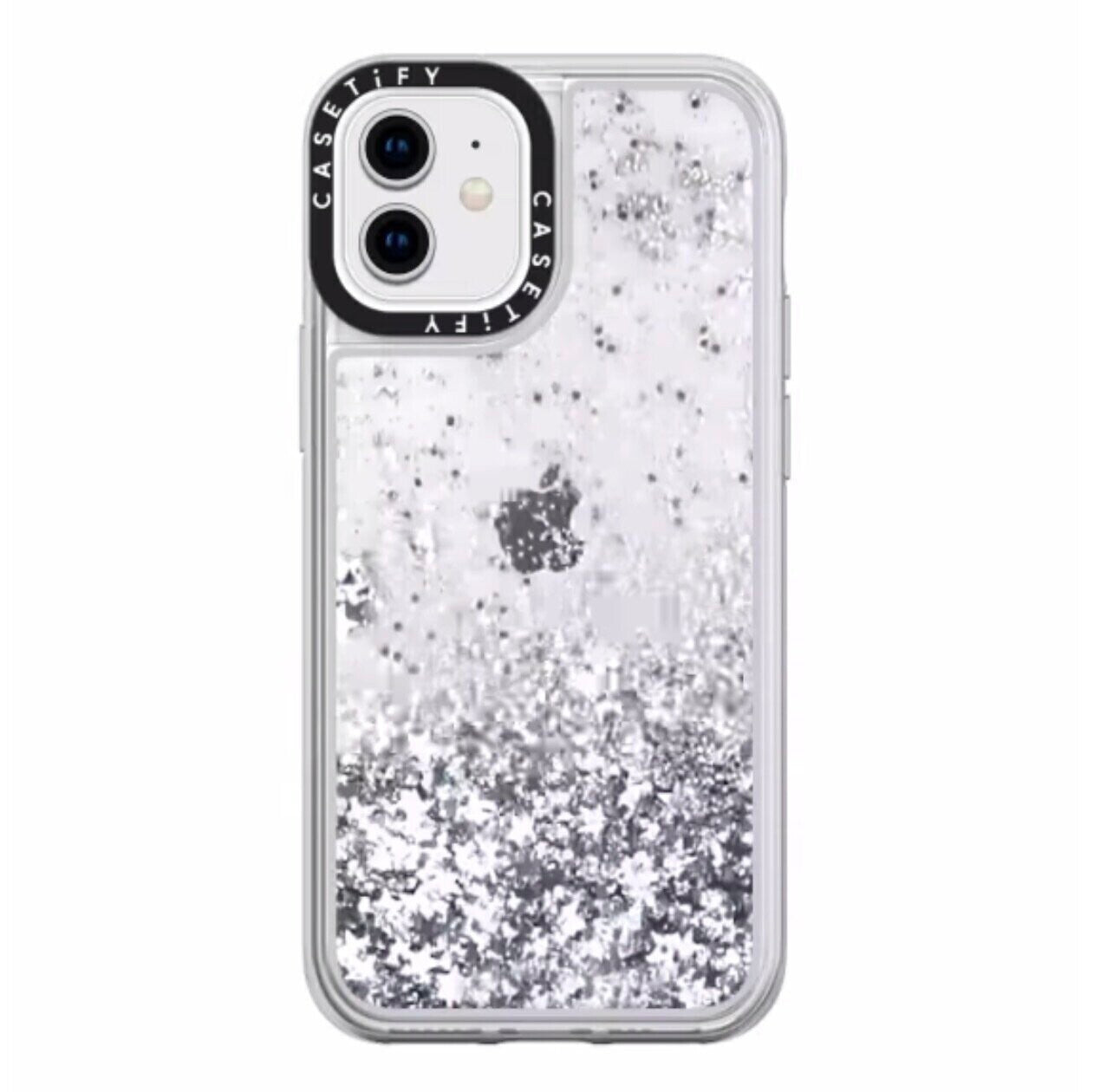 Casetify iPhone 12 mini Glitter Case, Monochrome Silver