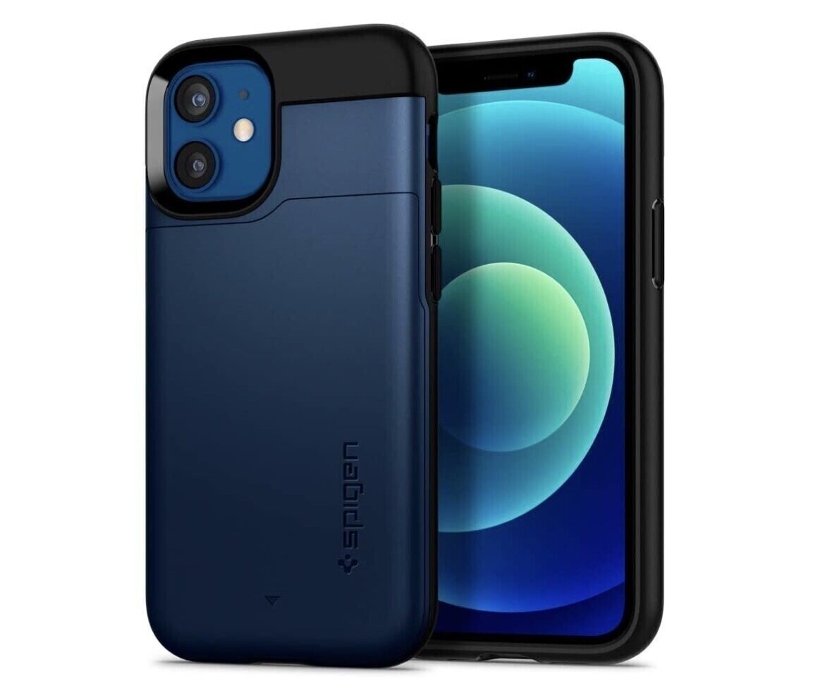 Spigen iPhone 12 mini Slim Armor Case, Navy Blue