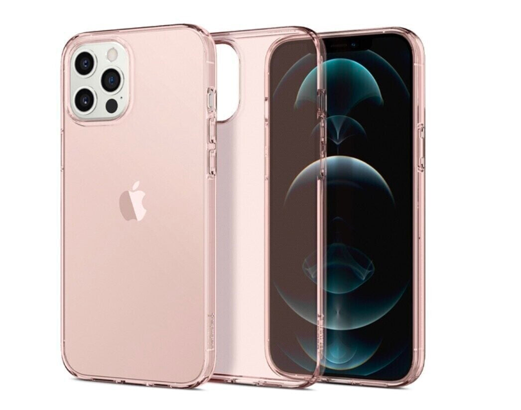 Spigen iPhone 12 / iPhone 12 Pro Crystal Flex Case, Rose Crystal