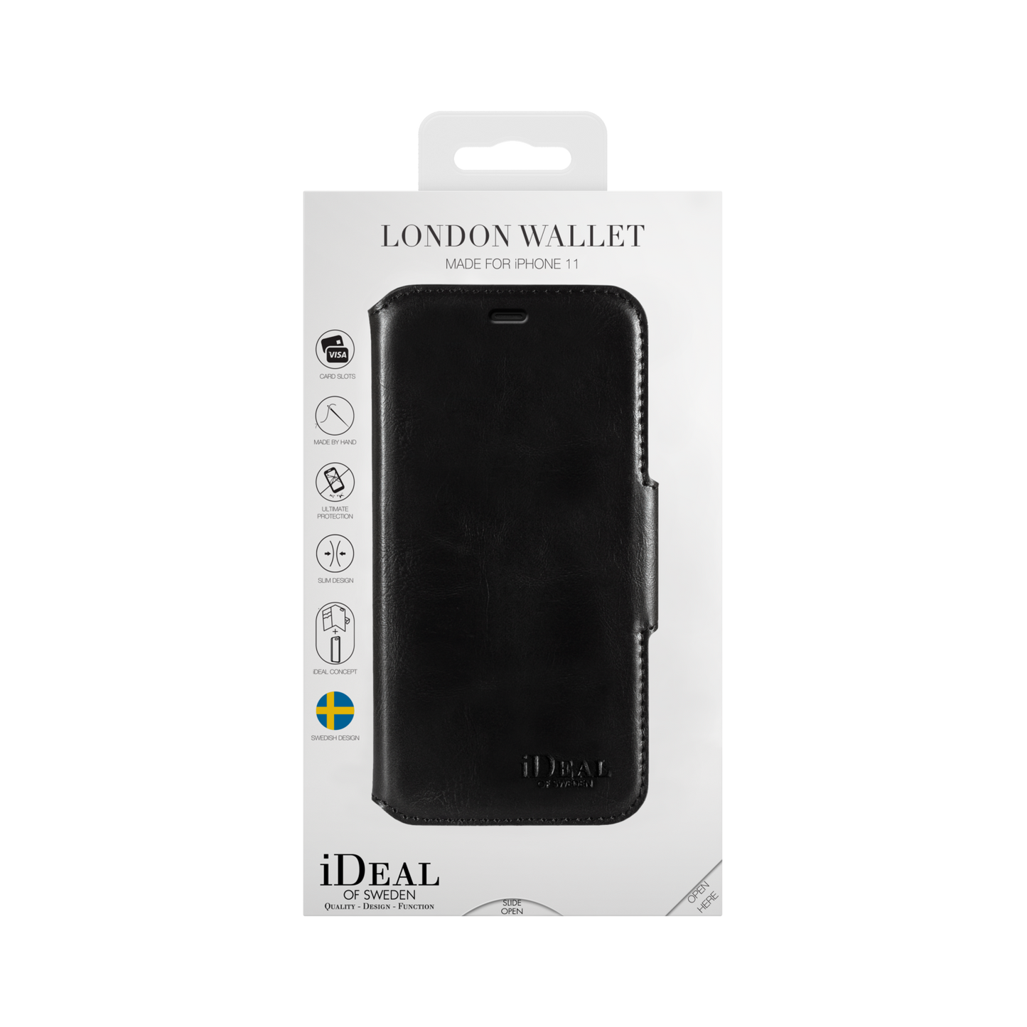 iDeal Of Sweden iPhone 11 London Wallet Case, Black