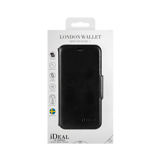 iDeal Of Sweden iPhone 11 London Wallet Case, Black