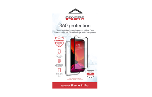 ZAGG InvisibleShield iPhone 11 Pro/ Xs Glass Elite Edge 360 Protection + Case, B