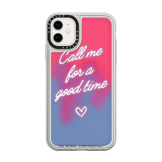 Casetify iPhone 11 Neon Sand Case, The Booty Call Naked (Blue/Pink)