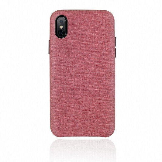 JTLegend iPhone Xs Max Sartorialist Fabric Back Case, Pink