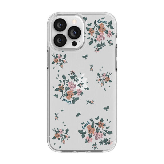 Coach iPhone 13 Pro Max Protective, Rose Bouquet/Old Rose/Pine Green/Silver Pink