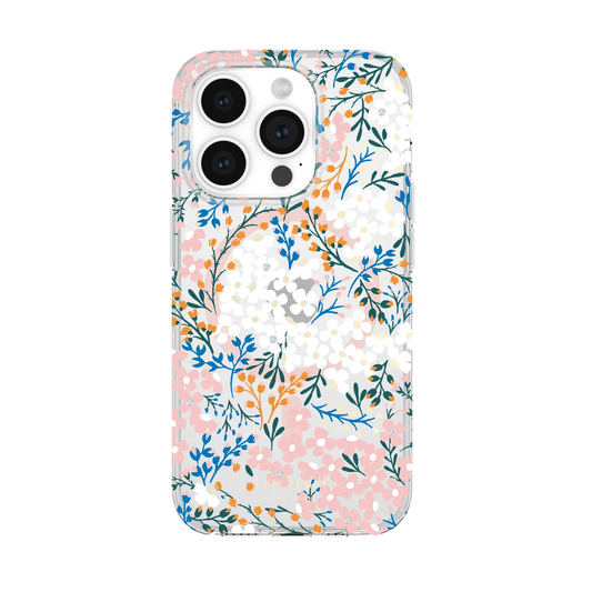 KSNY iPhone 15 Pro Protective Hardshell Case with MagSafe, Multi Floral/Rose/Pac