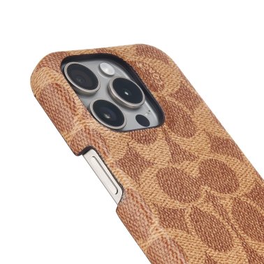 Coach iPhone 14 Pro Slim Wrap Case, Signature C Tan