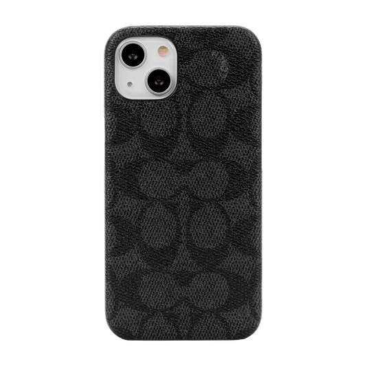 Coach iPhone 14 Plus Slim Wrap Case, Signature C Black