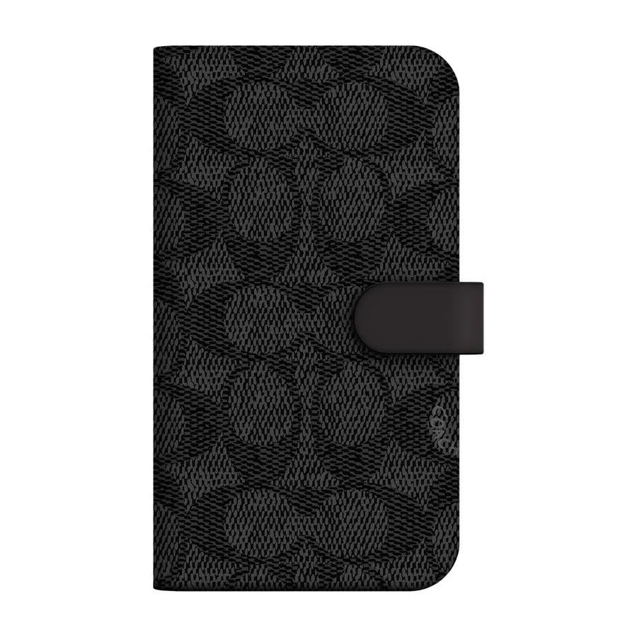 Coach iPhone 13 Folio, Signature C Black